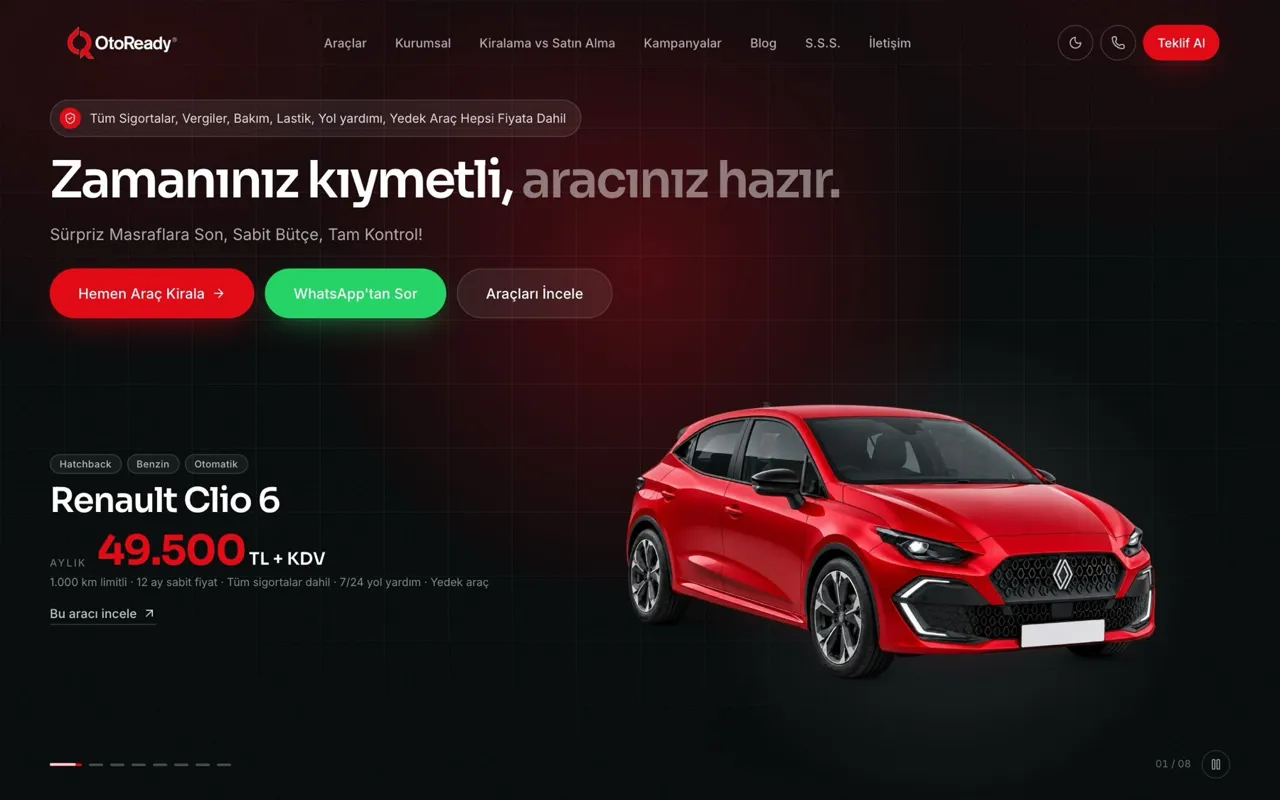 OtoReady website homepage